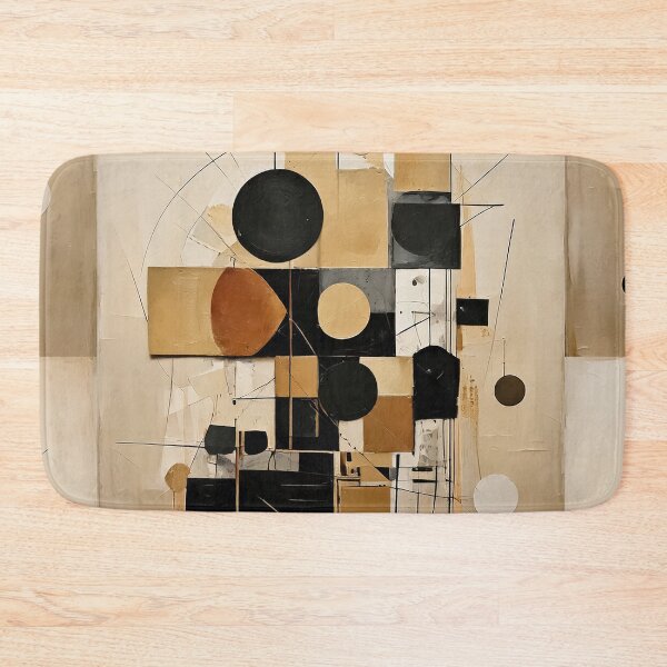 Item preview, Mid Century Modern Painting - Geometric Earth Tones - Retro Shapes Browns & tan - MCM designed and sold by CattlettArt.