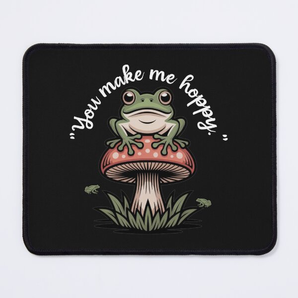 Item preview, You Make Me Hoppy Frog Mushroom Cute Pun designed and sold by Tsugraf Designs.
