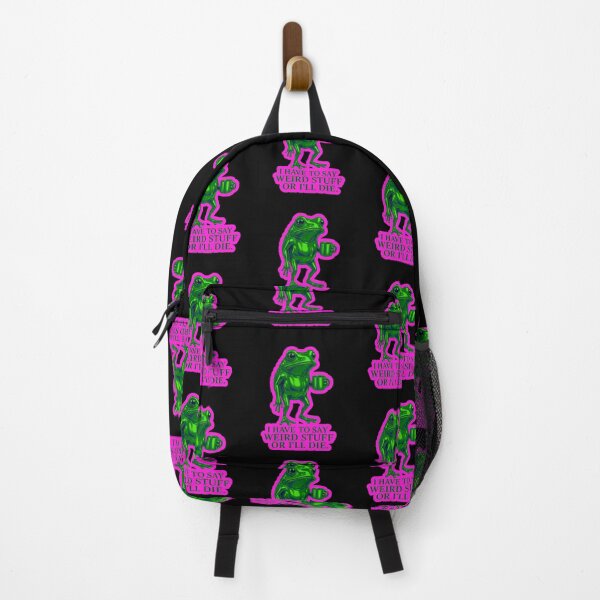 Item preview, I Have To Say Weird Stuff Or Ill Die Funny Saying Frog Meme  designed and sold by WoodburyLake.
