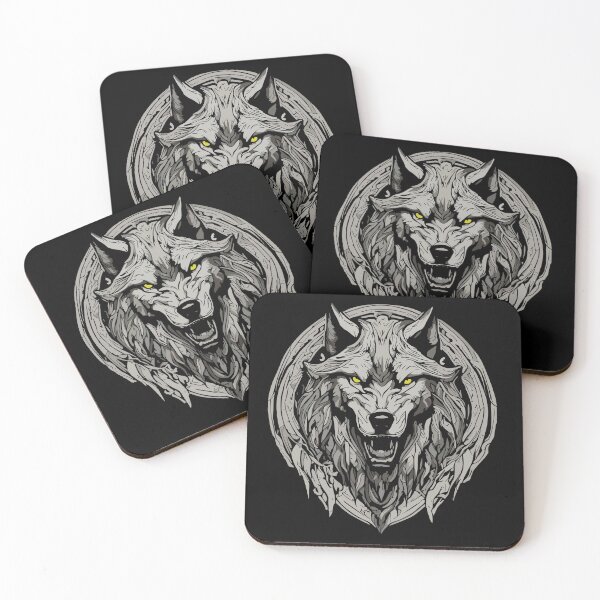 Item preview, Viking Wolf Head Norse Mythology Art designed and sold by RamyGallery.