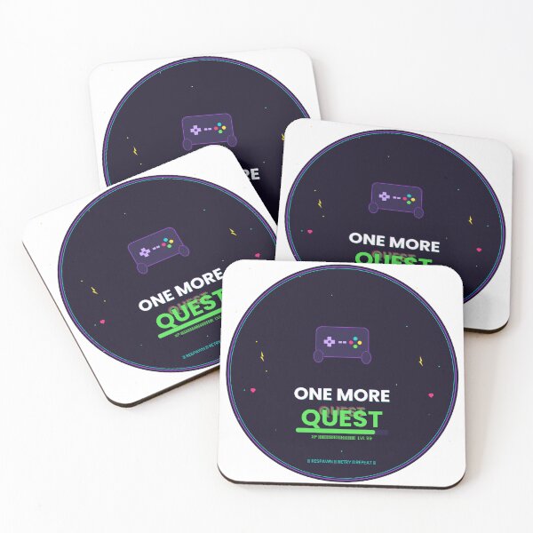 Item preview, One More Quest Retro Neon Gamer Controller Design designed and sold by Petal & Pixel Co.