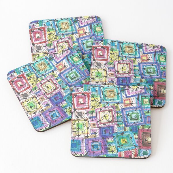Item preview, Addie - Hand Drawn Geometric ASMR Tile Pattern designed and sold by AJPrettyObscene.