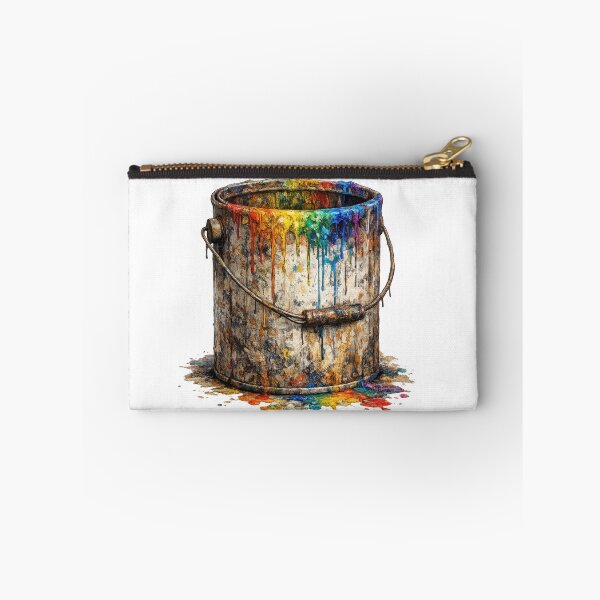 Item preview, Rustic Paint Bucket Colorful Drip Splash designed and sold by jgvisualarts.