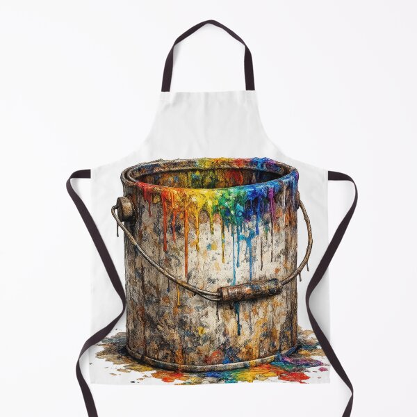 Item preview, Rustic Paint Bucket Colorful Drip Splash designed and sold by jgvisualarts.
