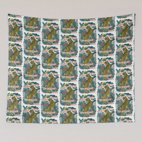 Item preview, Floral Tiger Public Health Corporate Wealth designed and sold by TeeARTHY.