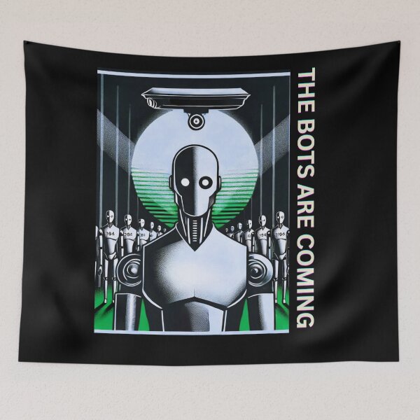 Item preview, Powered by AI Robot Design Futuristic Artificial Intelligence Tech Aesthetic Machine Learning Cyberpunk Graphic designed and sold by TEEJAMBOREE.