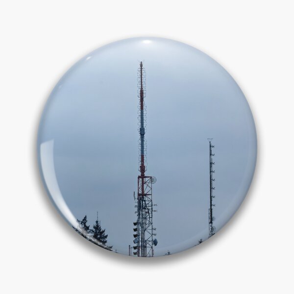 Item preview, Three Communications Towers framed by trees horizontal designed and sold by lisavonbiela.