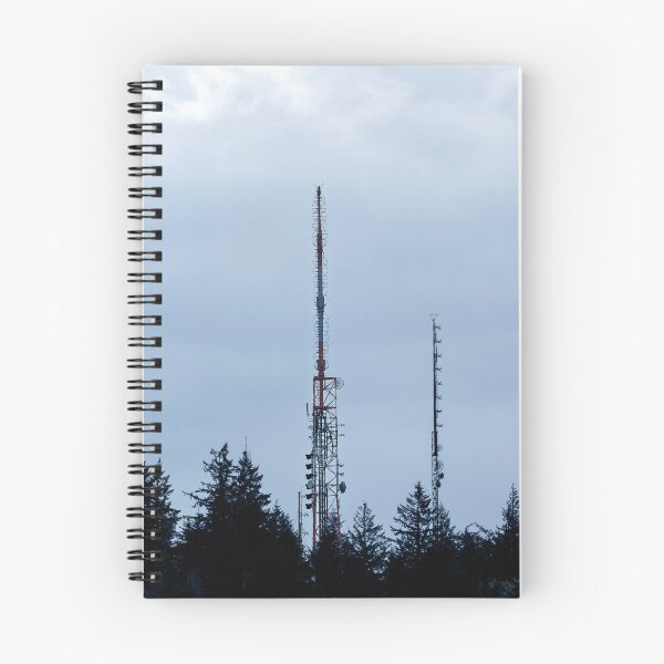 Item preview, Three Communications Towers framed by trees horizontal designed and sold by lisavonbiela.