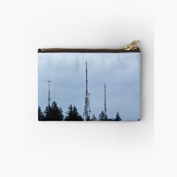 Item preview, Three Communications Towers framed by trees horizontal designed and sold by lisavonbiela.