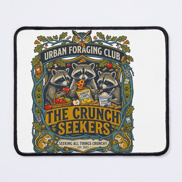 Item preview, Urban Foraging Club Raccoons Eating Pizza designed and sold by TeeARTHY.