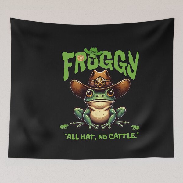 Item preview, Amphibian Western Badge Humor Design designed and sold by Tsugraf Designs.