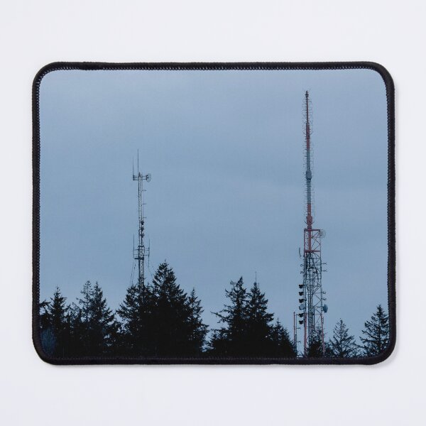 Item preview, Three Communications Towers against cloudy sky vertical designed and sold by lisavonbiela.