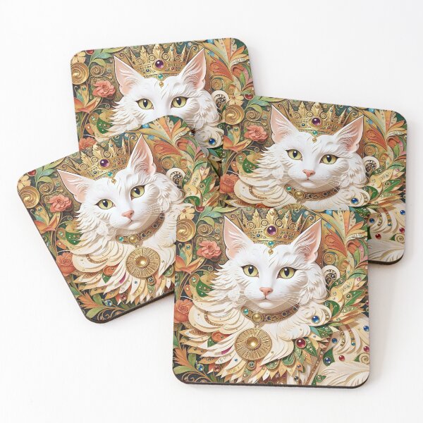 Item preview, Regal Klimt Cat in Flower Garden designed and sold by Vicky Brago-Mitchell®.