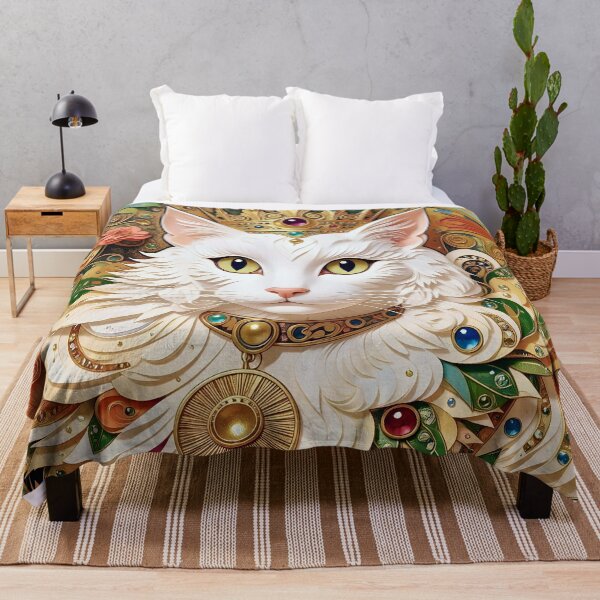 Item preview, Regal Klimt Cat in Flower Garden designed and sold by Vicky Brago-Mitchell®.