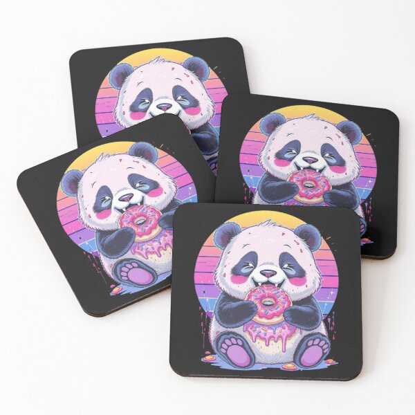 Item preview, Cute Panda Eating Donut with Sprinkles Design designed and sold by Tsugraf Designs.