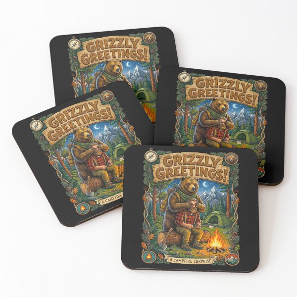 Item preview, Grizzly Greetings Campfire Surprise Bear Hug designed and sold by TeeARTHY.