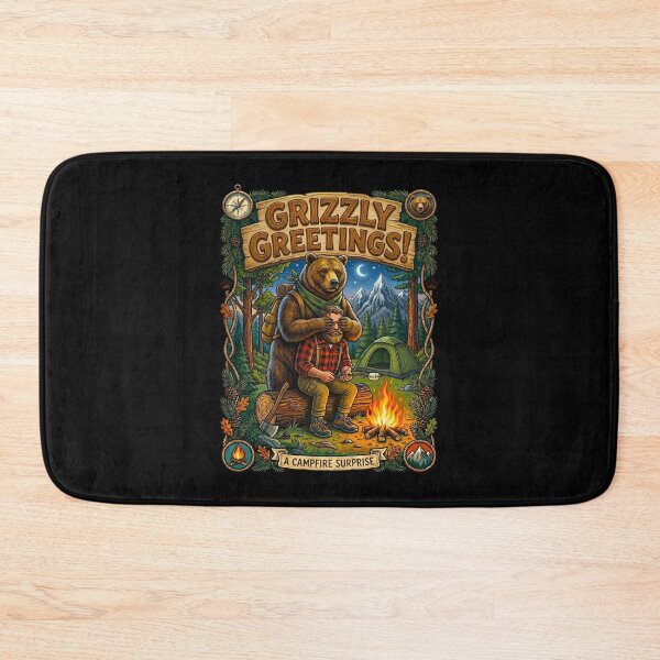 Item preview, Grizzly Greetings Campfire Surprise Bear Hug designed and sold by TeeARTHY.