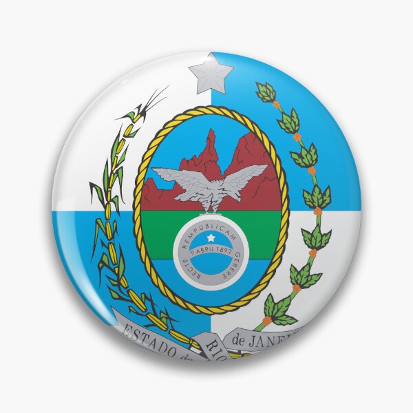 Item preview, Rio de Janeiro Square Flag Brazil State Emblem designed and sold by NTGUILTY.