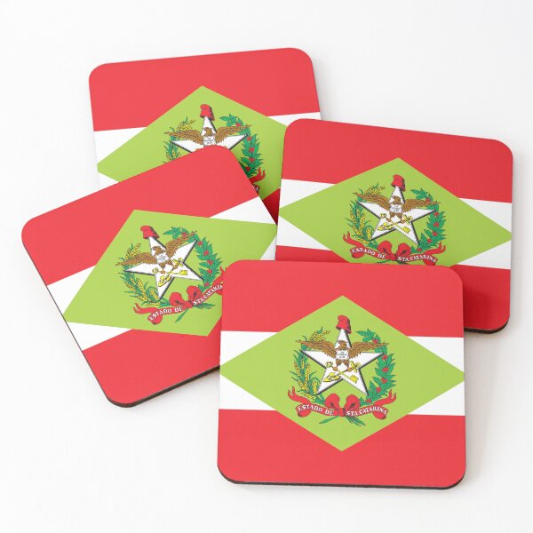Item preview, Santa Catarina Square Flag Brazil State Emblem designed and sold by NTGUILTY.