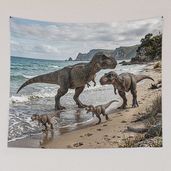 Item preview, Dinosaurs roaming on a beach   designed and sold by Infopreneur1231.