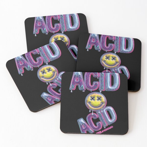 Item preview, Melting 3D Acid Smiley Face – Neon Y2K Rave Graphic designed and sold by RaveCultureLab.