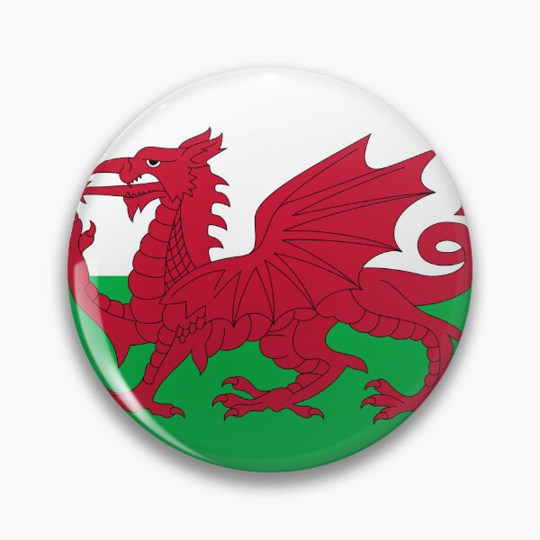 Item preview, Wales Square Flag Welsh Dragon Y Ddraig Goch designed and sold by NTGUILTY.
