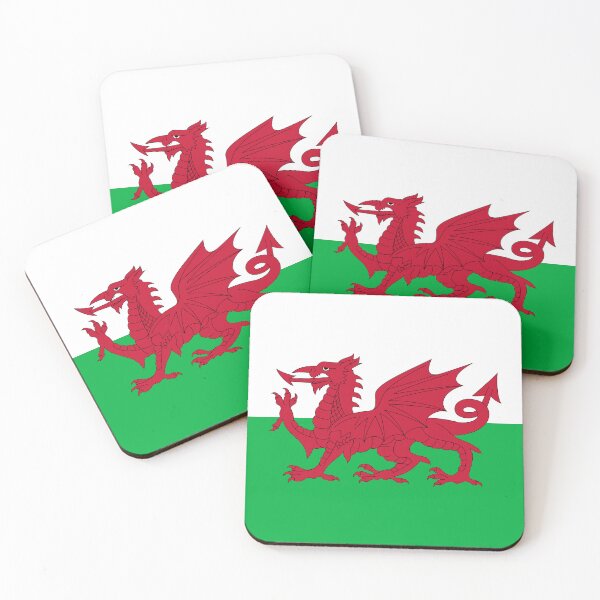 Item preview, Wales Square Flag Welsh Dragon Y Ddraig Goch designed and sold by NTGUILTY.
