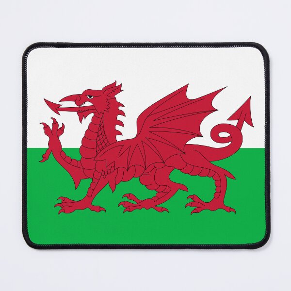 Item preview, Wales Square Flag Welsh Dragon Y Ddraig Goch designed and sold by NTGUILTY.