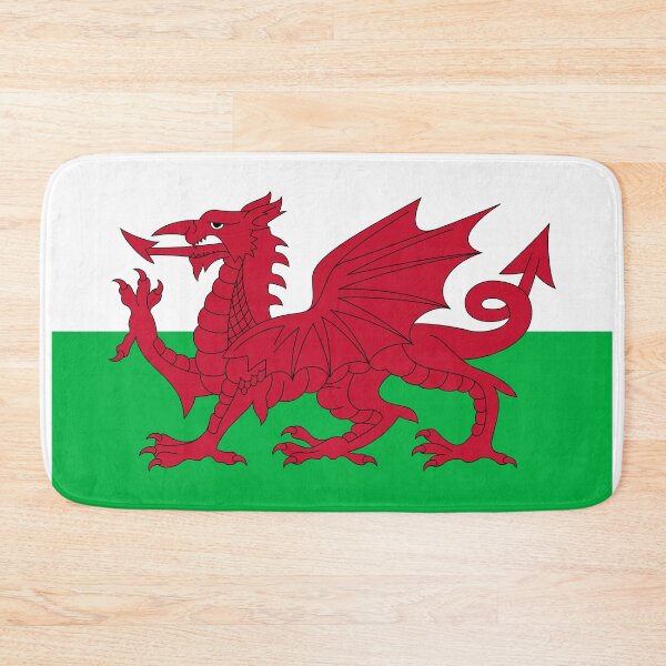 Item preview, Wales Square Flag Welsh Dragon Y Ddraig Goch designed and sold by NTGUILTY.