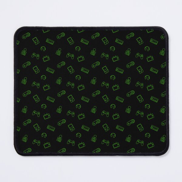 Item preview, Copy of Retro Gaming Icon Pattern - Green on Black designed and sold by techkitchensink.