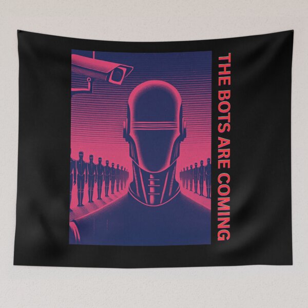Item preview, Powered by AI Robot Design Futuristic Artificial Intelligence Tech Aesthetic Machine Learning Cyberpunk Graphic designed and sold by TEEJAMBOREE.