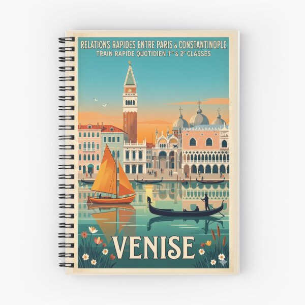 Item preview, Venice Italy Vintage Travel Poster | Gondola & St Mark’s Square Illustration | Retro Wall Art designed and sold by Witsprings.