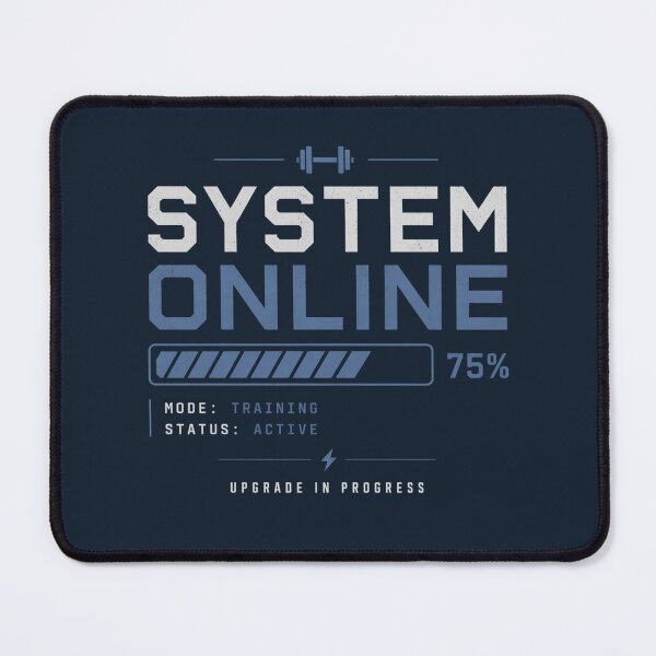 Item preview, System Online Gym T-Shirt – Fitness Motivation Shirt, Tech Style Workout Tee, Progress Bar Gym Shirt, Gaming Fitness Apparel designed and sold by ironstudio1.