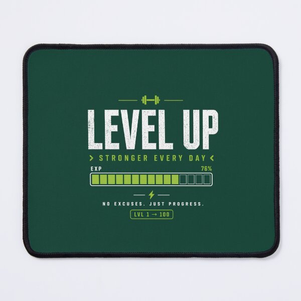 Item preview, Level Up Gym T-Shirt – Fitness Motivation Shirt, Progress Bar Workout Tee, Stronger Every Day Gym Shirt, Gaming Fitness Apparel designed and sold by ironstudio1.