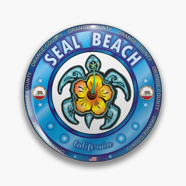 Item preview, Seal Beach California sea turtle hibiscus designed and sold by studioss76.
