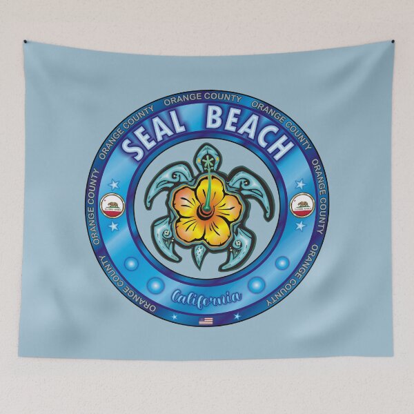 Item preview, Seal Beach California sea turtle hibiscus designed and sold by studioss76.