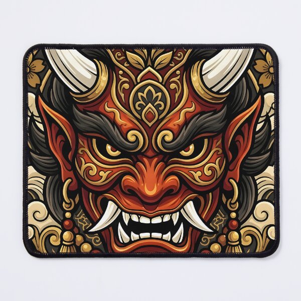 Item preview, Ornament Red and Gold Oni designed and sold by AtanichiStore.