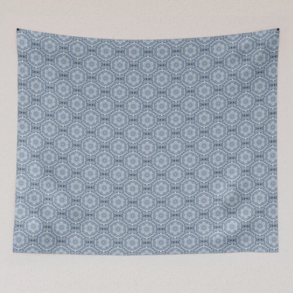 Item preview, Boho Hexagon Mandala Pattern in Blue designed and sold by Artistestella.