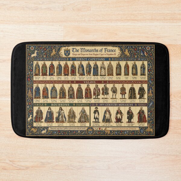 Item preview, Kings and Emperors of France Poster. Les Monarques de France – Chronologie Royale Illustrée designed and sold by MagicStrawberry.