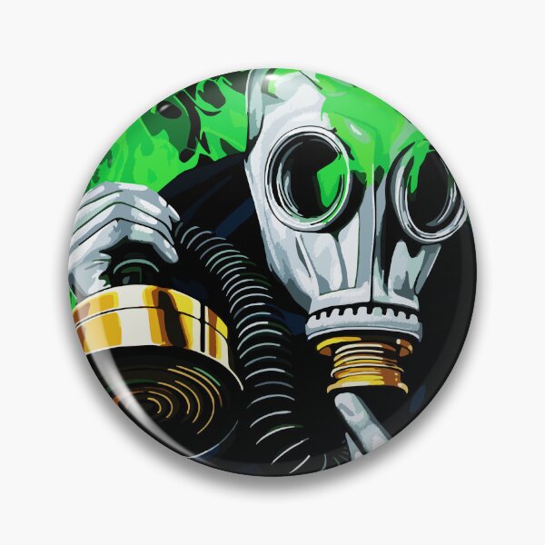 Item preview, Gas Mask Green Smoke Toxic Art designed and sold by RamyGallery.