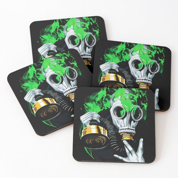 Item preview, Gas Mask Green Smoke Toxic Art designed and sold by RamyGallery.