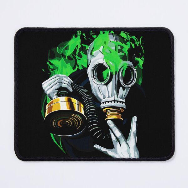 Item preview, Gas Mask Green Smoke Toxic Art designed and sold by RamyGallery.