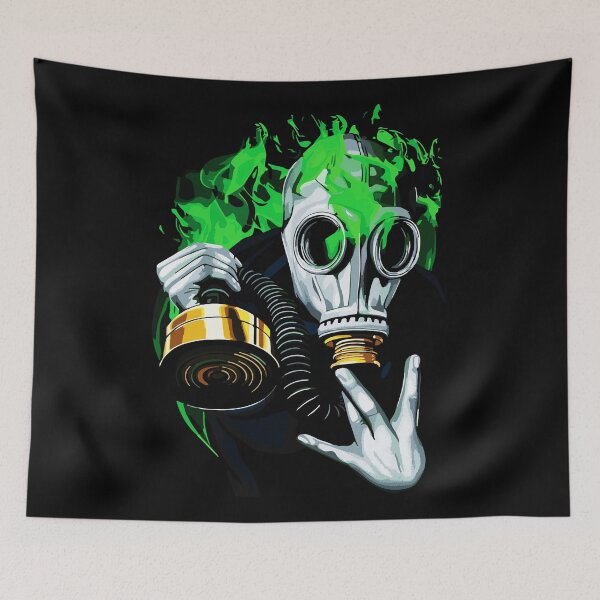 Item preview, Gas Mask Green Smoke Toxic Art designed and sold by RamyGallery.