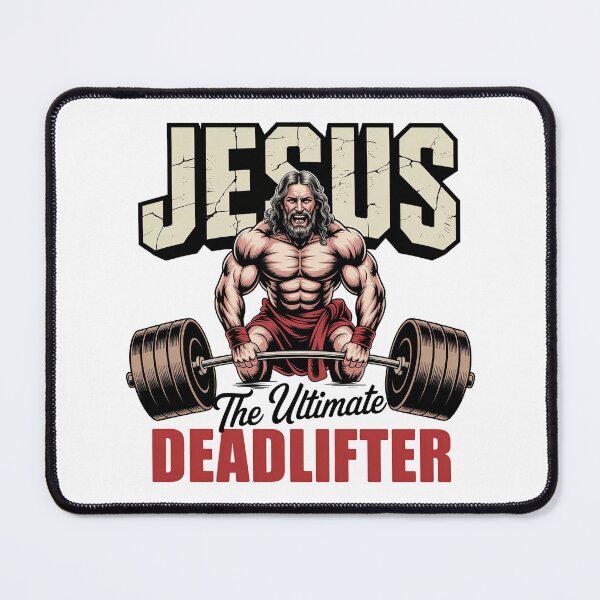 Item preview, Jesus The Ultimate Deadlifter Funny Christian Workout Gym designed and sold by graphic-genie.