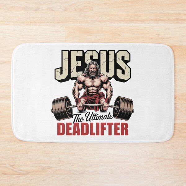 Item preview, Jesus The Ultimate Deadlifter Funny Christian Workout Gym designed and sold by graphic-genie.