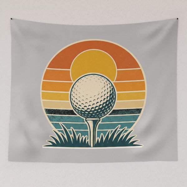 Item preview, Funny Retro Golf - The Art of Playing From The Wrong Fairway - Vintage Sunset Golfer designed and sold by BelievingCreate.