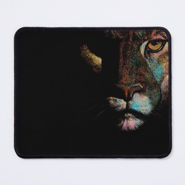 Item preview, Colorful Lion Portrait Dark Background Art designed and sold by RamyGallery.