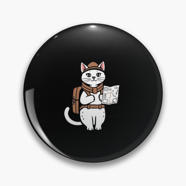 Item preview, Adventure Explorer Cat Travel Map Hiker Art designed and sold by artlife4.