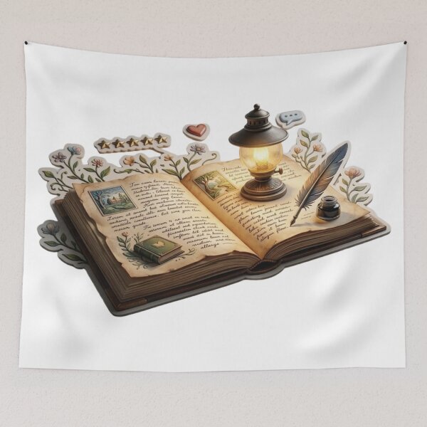 Item preview, Vintage Book Review and Literary Critic Journal designed and sold by Digital Duniyah.