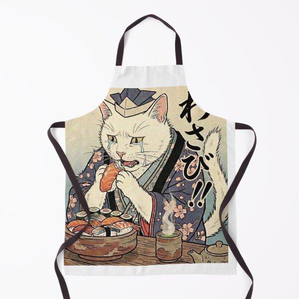 Item preview, Cat Crying from Wasabi — Neko no Wasabi Jigoku Zu | Japanese Ukiyo-e Cat Art designed and sold by Ukiyo Neko Hyakkei - Cats of the Floating World-.